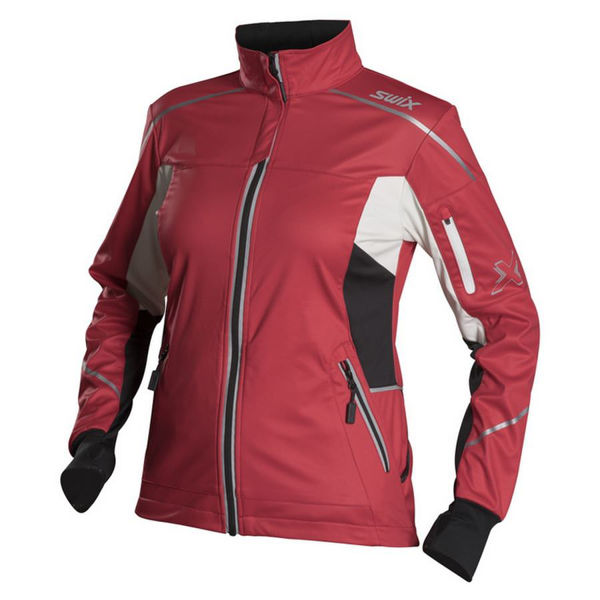 SWIX CROSS COUNTRY SKI JACKET DELDA LIGHT SOFTSHELL RED FOR WOMEN