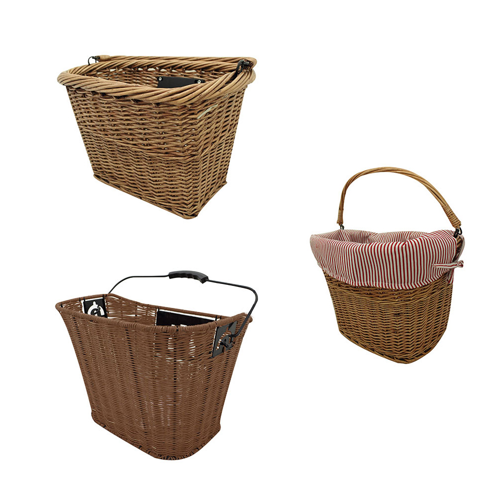 Buy the Wicker Basket with Front Handlebar Mount Assorted Designs
