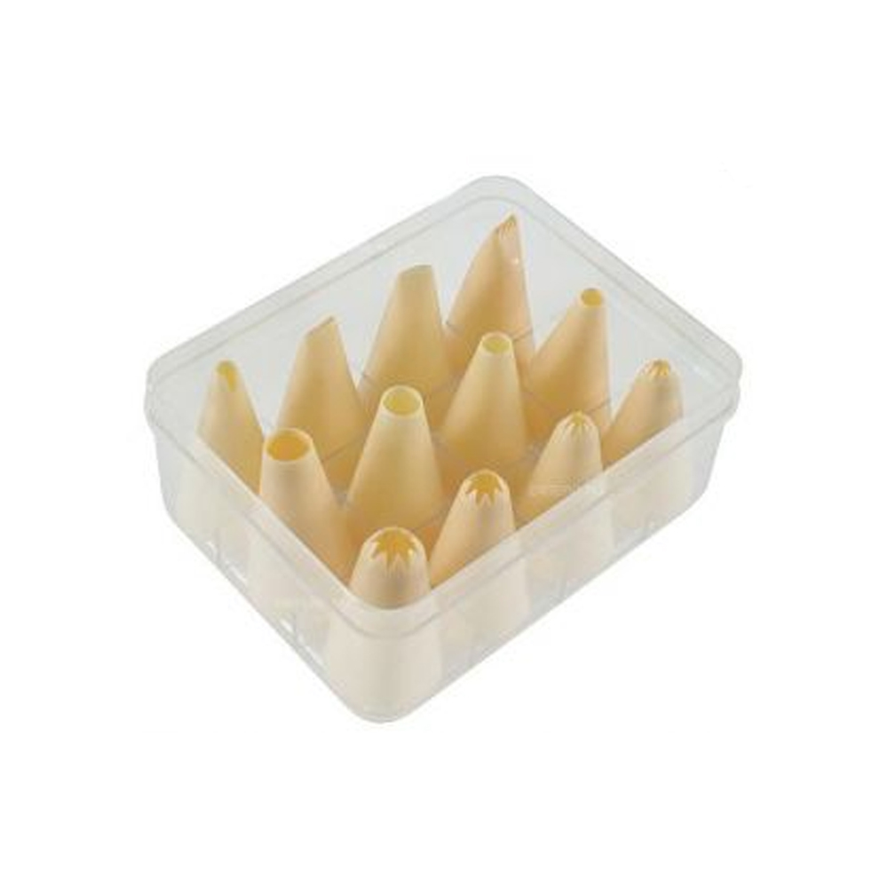 BOX OF PLASTIC PIPING TIPS 12PCS Pergamos