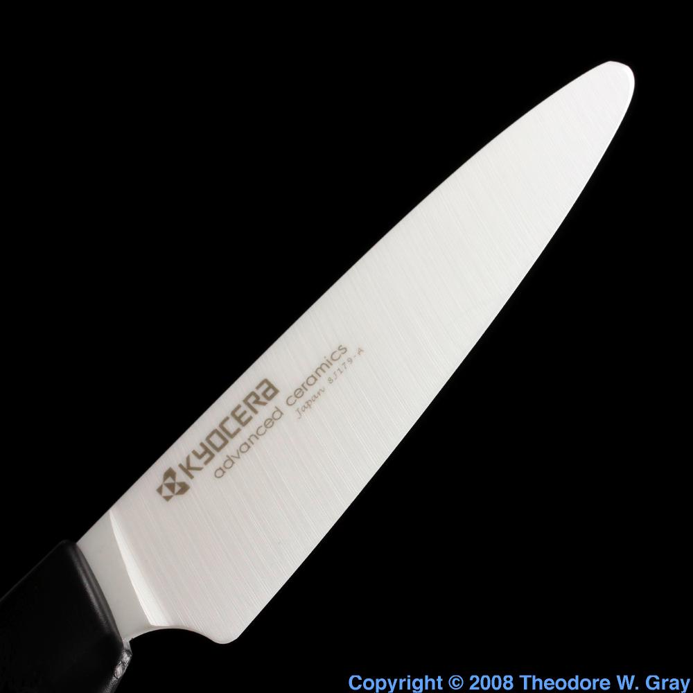 Zirconium oxide ceramic knife, a sample of the element Zirconium in the