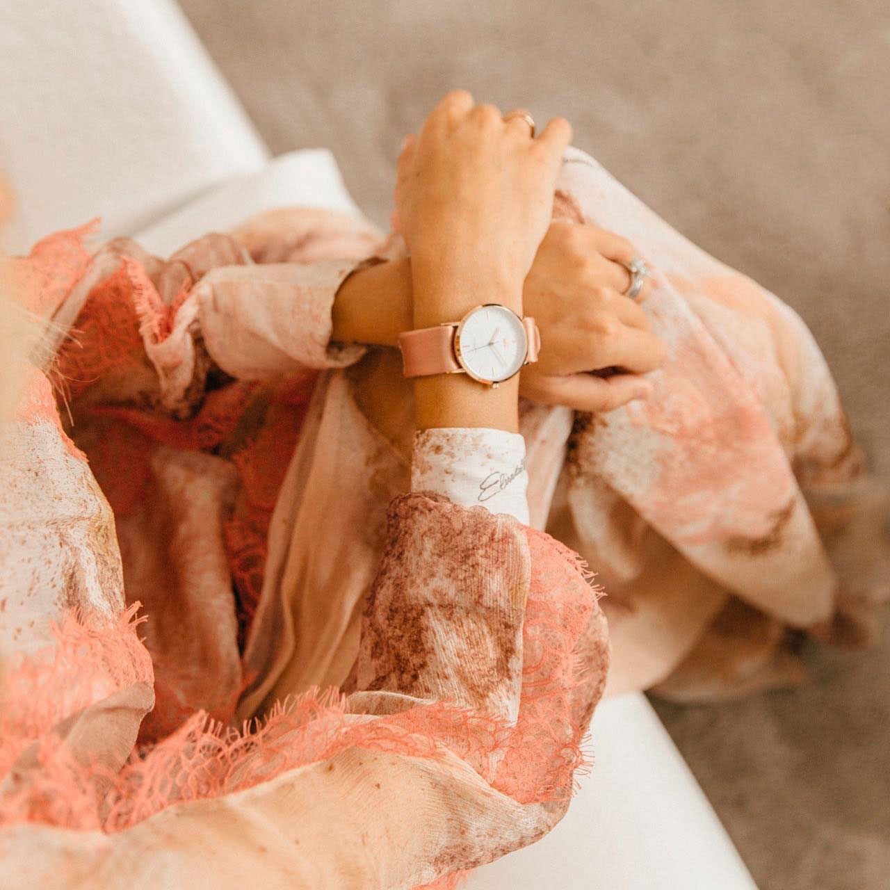 Reloj Button Watch rosa