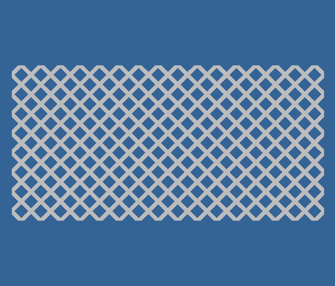 3" Diagonal 1/2In. 3D Vinyl Lattice DuraShell® Traditional Diagonal