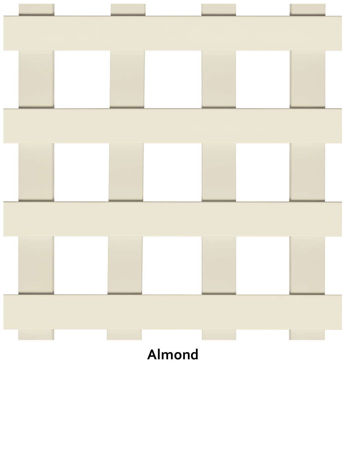 2" Square 1/2In. 3D Vinyl Lattice DuraShell® Traditional Diagonal