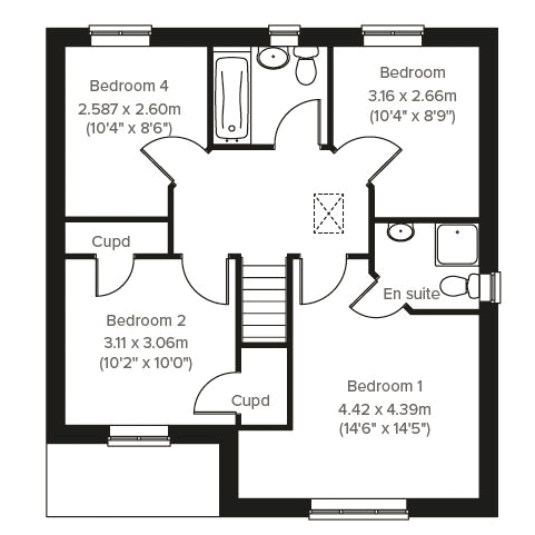 The Burnham, 4 bedroom detached homes for sale in Hartlepool, County Durham by Persimmon Homes