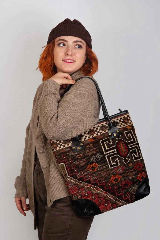 Persian Carpet Bag Persis Collection 2 in 1 Purple Tote