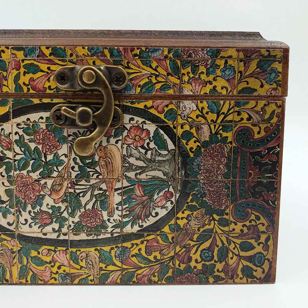 Decorative Storage Box Flower Pattern 15 x 15cm Persis Collection