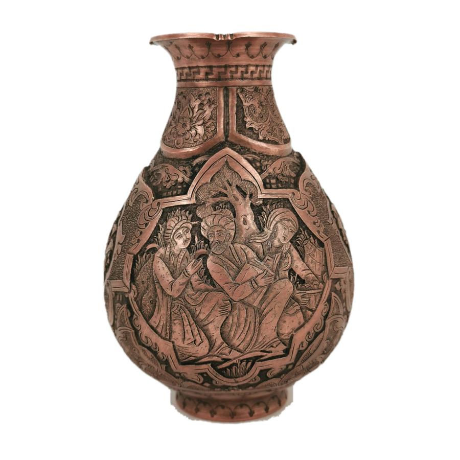 Fine Persian Metal Engraving Vase Persis Collection
