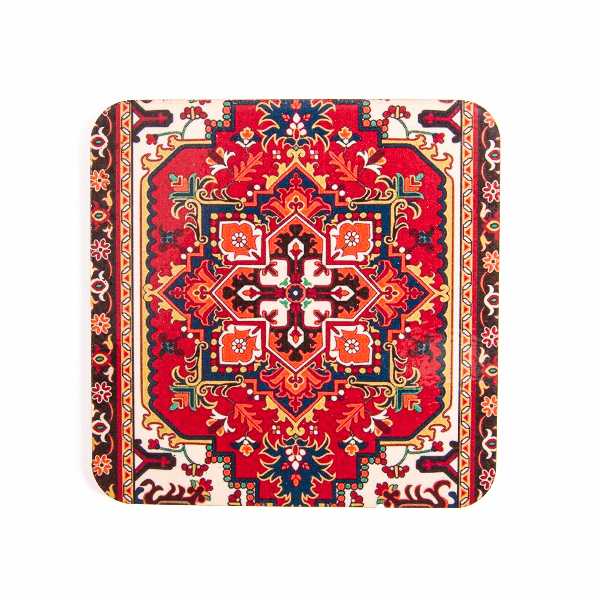 Persian Rug Coaster Set of 6 Dive into the Richness of Persian Coasters