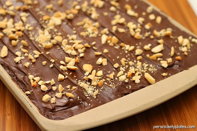 Reminiscent of a classic, a peanut butter and jelly sandwich minus the bread, these bars hit the spot with a little youthful nostalgia. Nutter Butter Stuffed Brownie Bars » Persnickety Plates