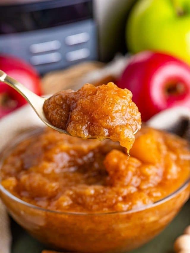 Crock Pot Applesauce (no added sugar!) » Persnickety Plates