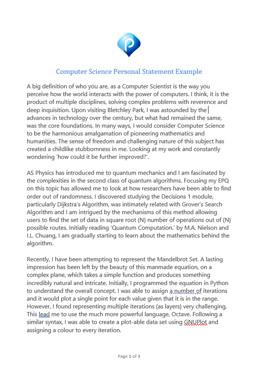 Computer Science Personal Statement (8)