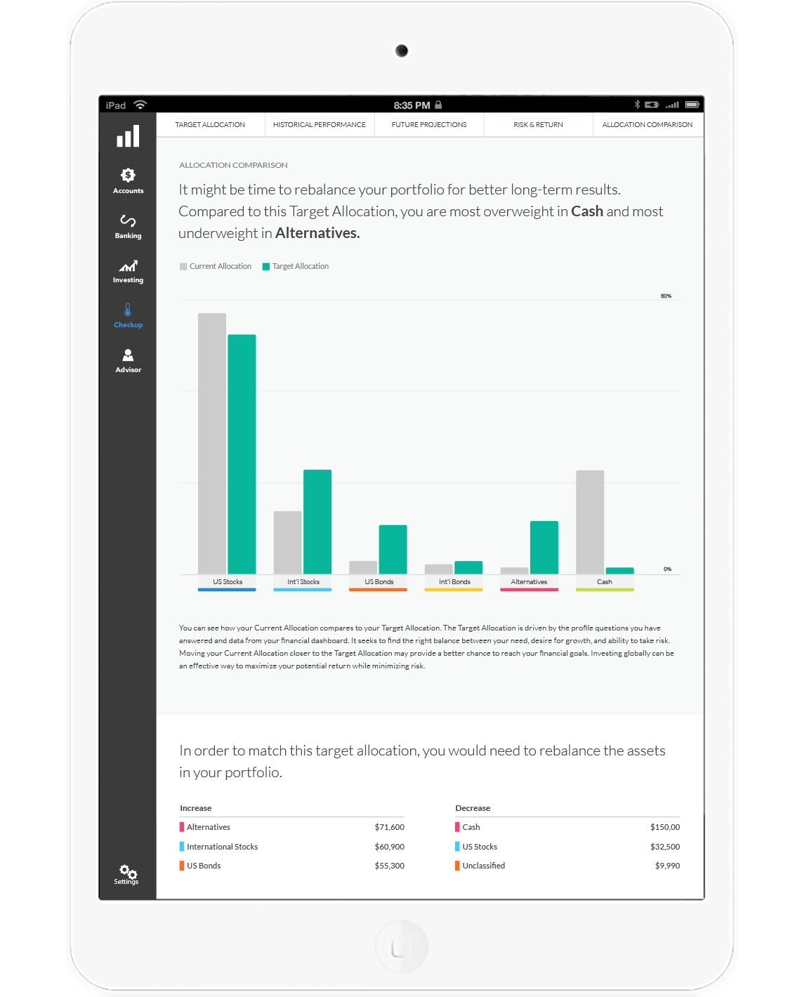 Investment Checkup & Portfolio Calculator Personal Capital