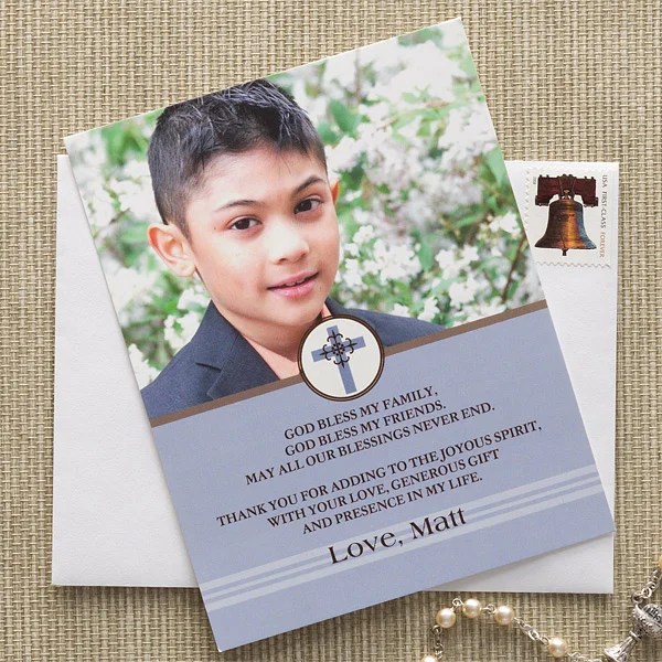 First Communion Photo Thank You Cards Printable Cards