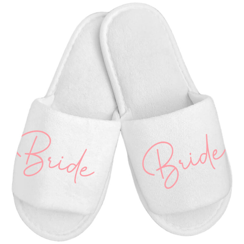 Bride & Bridesmaid Slippers Custom Slippers Personalized Brides