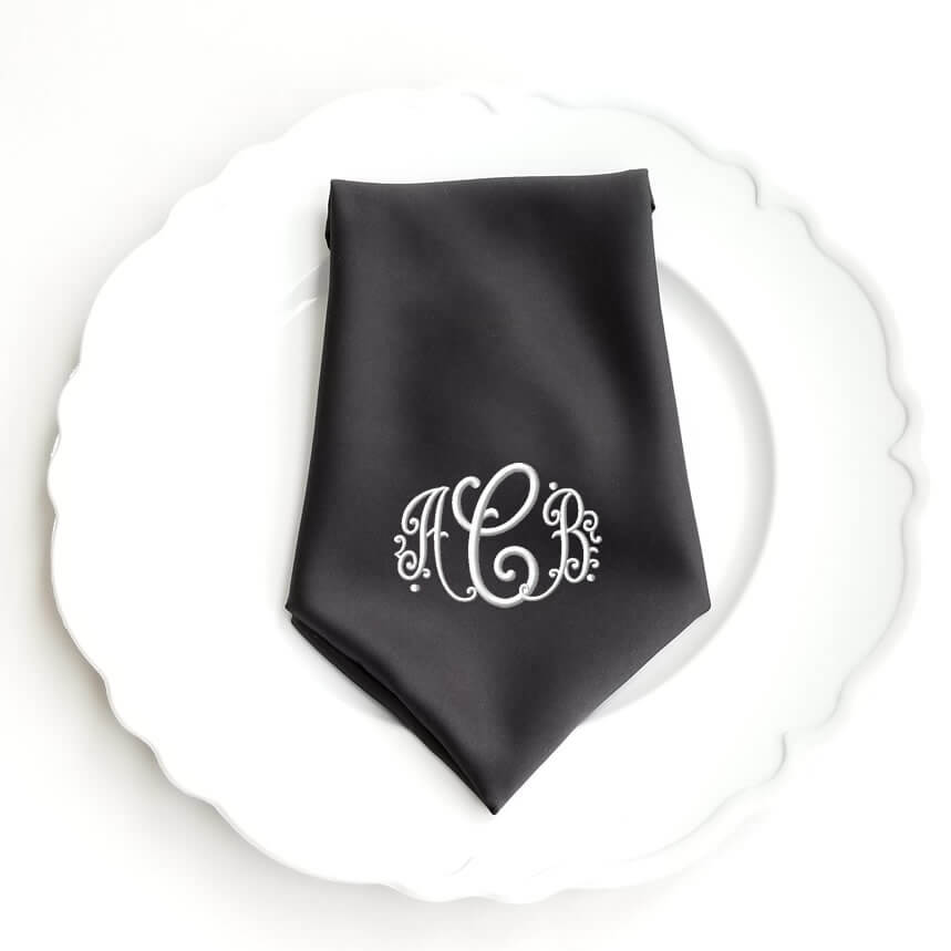 Monogrammed Wedding Napkin Personalized Brides