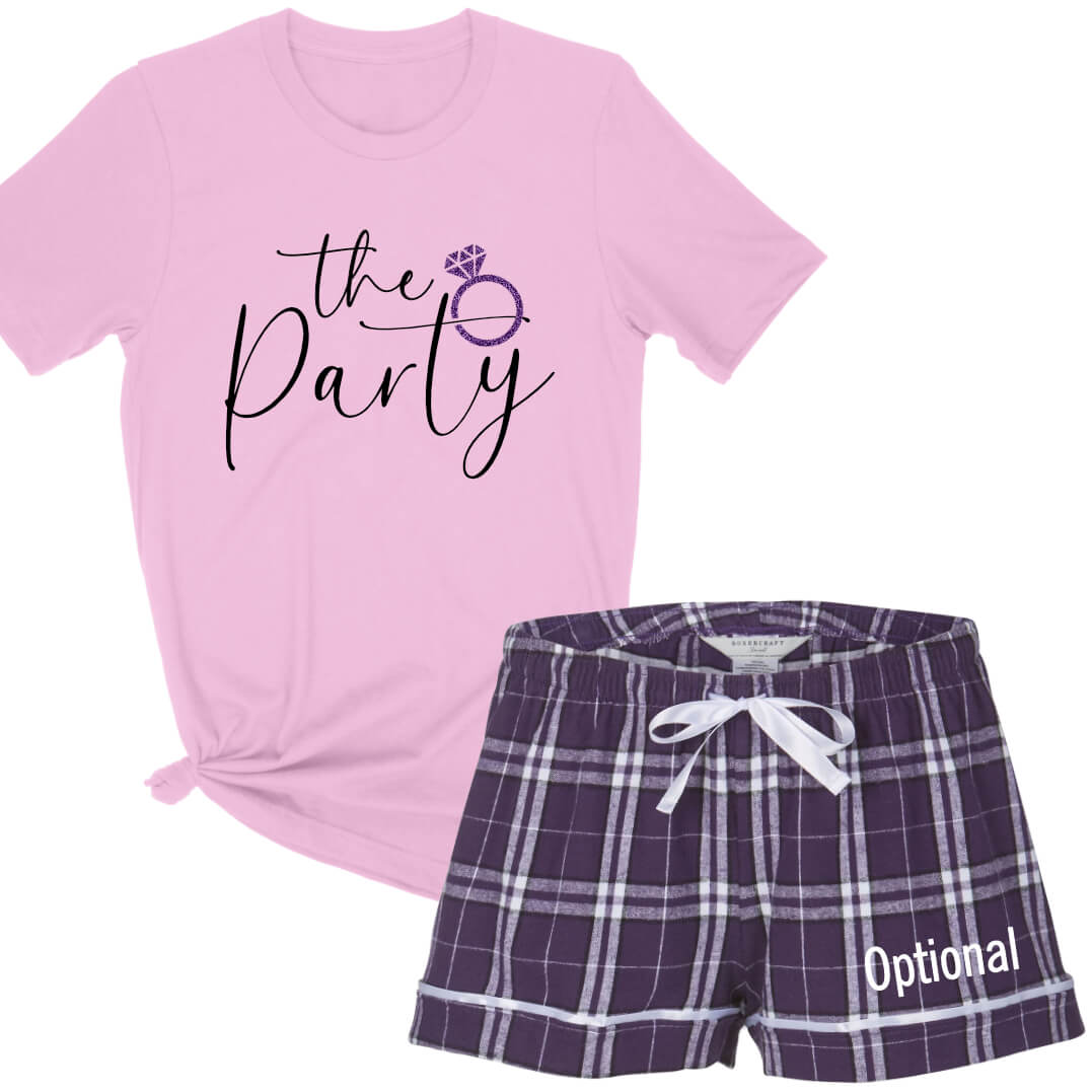 Bridal Party Pajama Set with Optional Name Personalized Brides