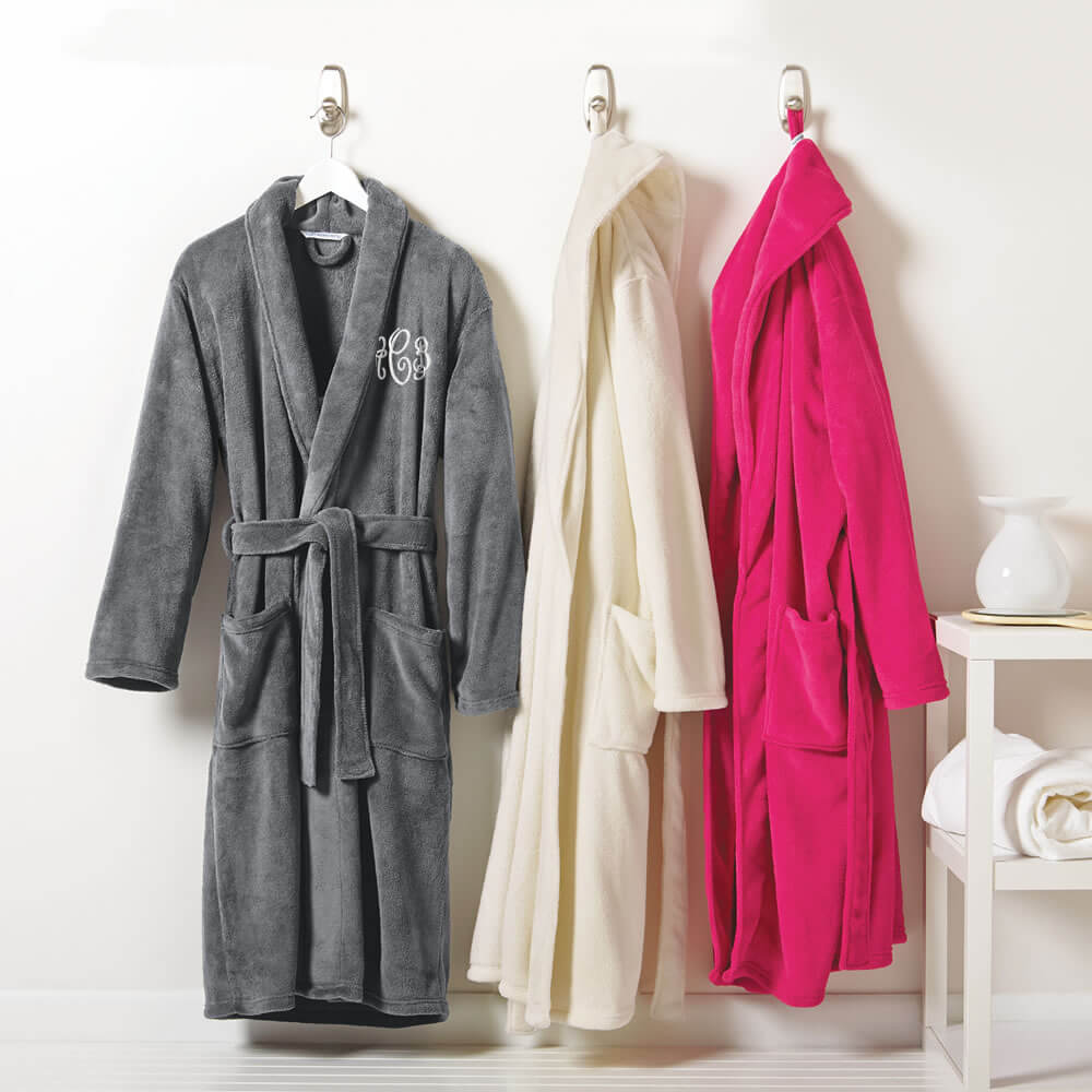 Personalized Plush Robes Long Plush Bridesmaid Robes
