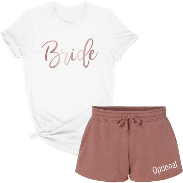 Bride & Bridesmaid Shorts Honeymoon Shorts Personalized Brides