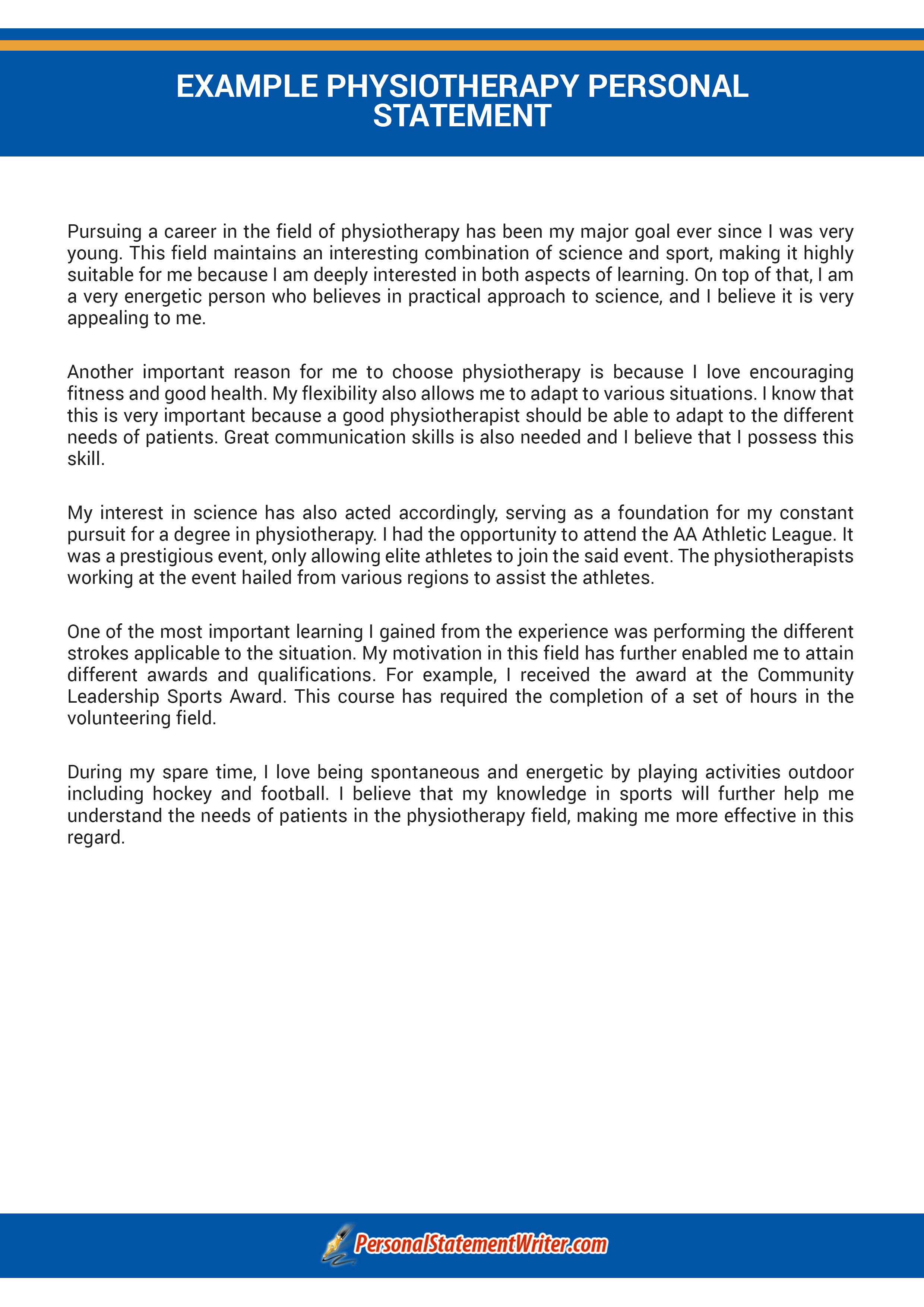 Tips on How to Write a Good Physiotherapy Personal Statement