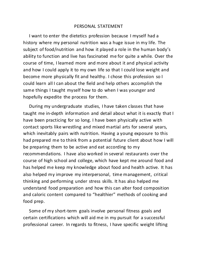 Succeed with Our Personal Statement Dietetics Writing Service