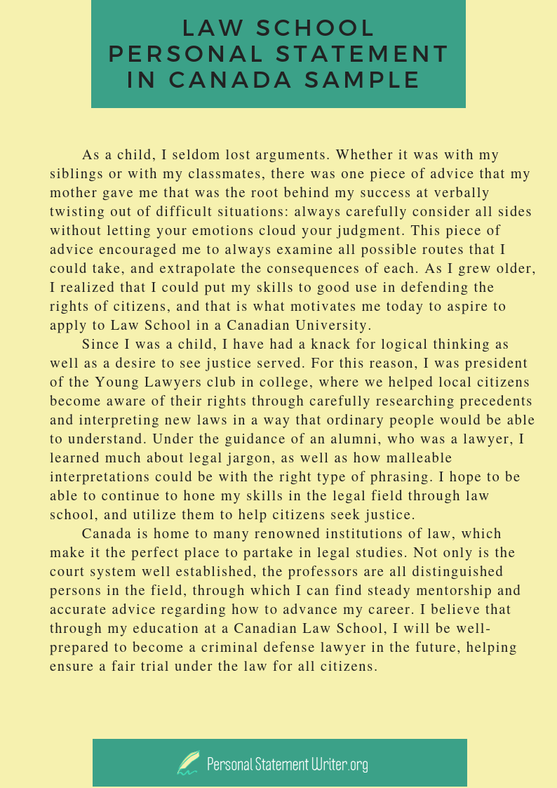 personal statement help law school