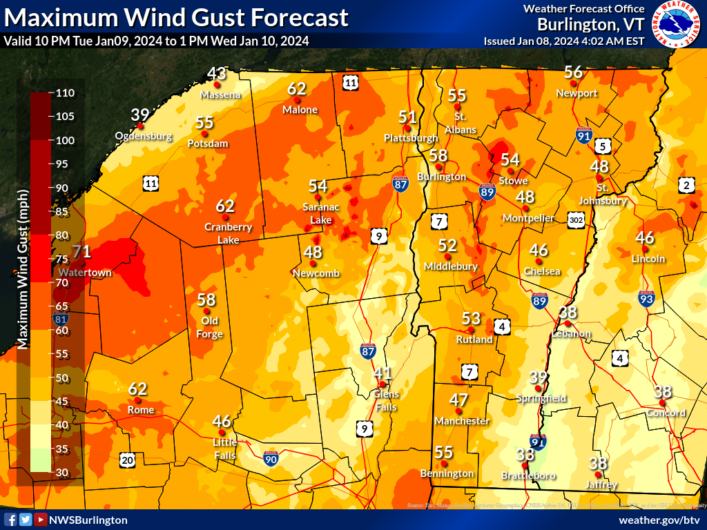 URGENT WEATHER MESSAGE National Weather Service Burlington VT 358 AM