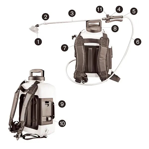 Rechargeable Backpack Sprayer 12L Sprayer Specialists Pestrol