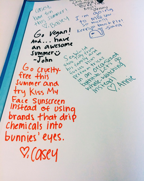 Write Animal Rights Messages in Yearbooks! PETA