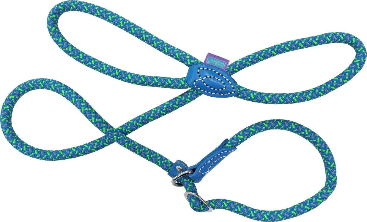 Buy the best gifts Dog & Co Mountain Rope Slip Lead Ocean Blue Line