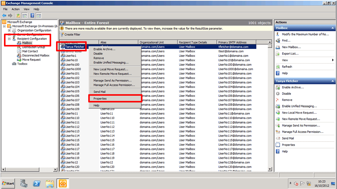 Changing a Username and Email Address (Windows and Exchange