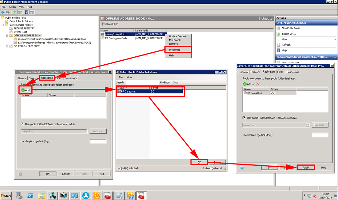 Event ID 9335 and 9331 Offline Address Book Update Errors
