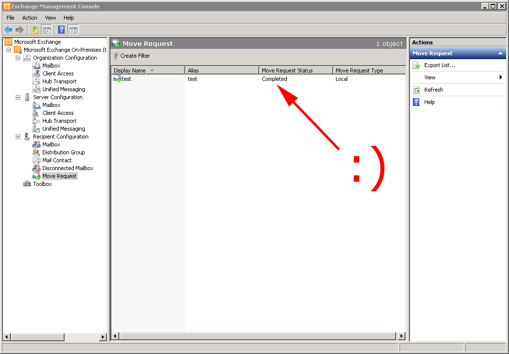Mailbox Move 'Stuck' Queued