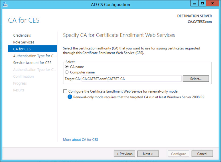 Certificate Enrollment Web Services In Windows Server 2012