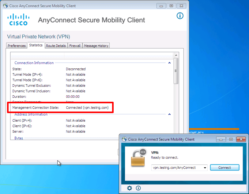 AnyConnect 'Management VPN Tunnel' Configuration