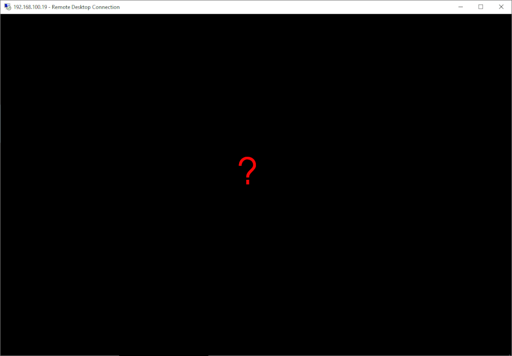 RDP Black Screen