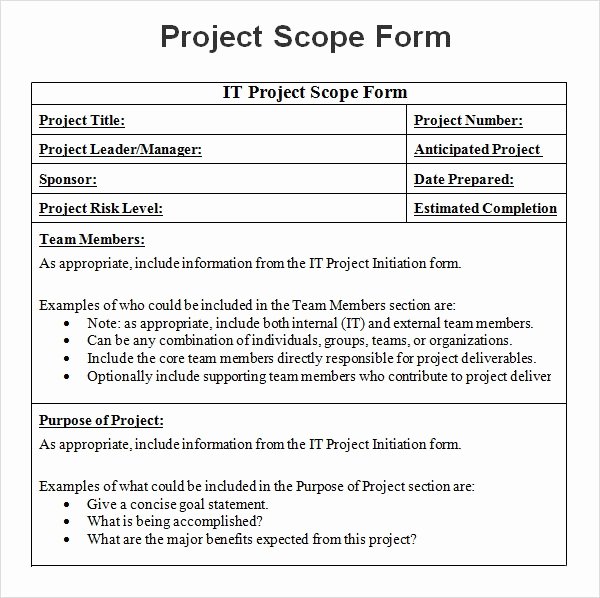 Sample Scopes Of Work