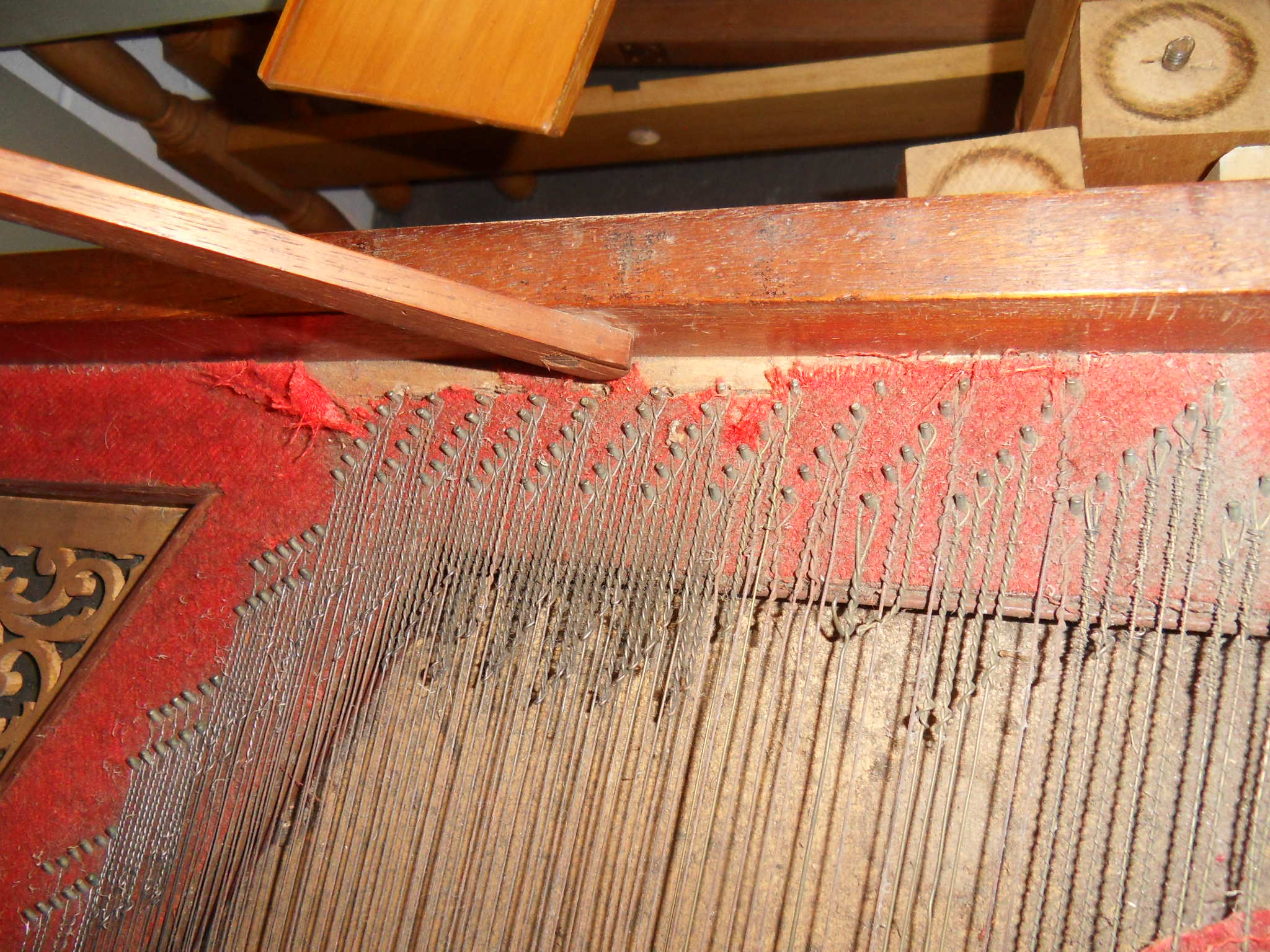 bentside lid and hinges c 1760 mahogany with unpolished