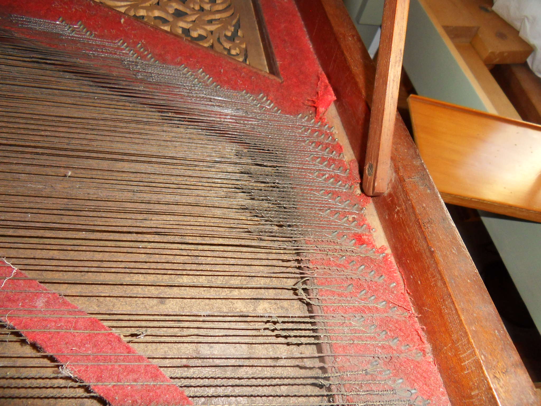 bentside lid and hinges c 1760 mahogany with unpolished