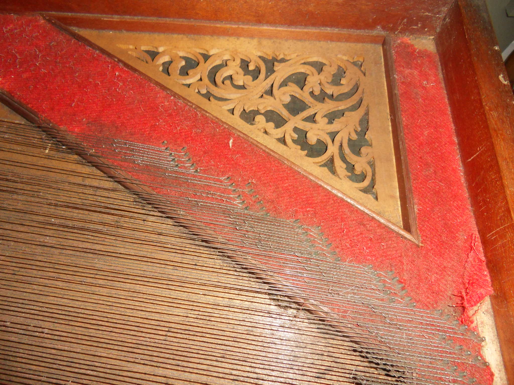 bentside lid and hinges c 1760 mahogany with unpolished