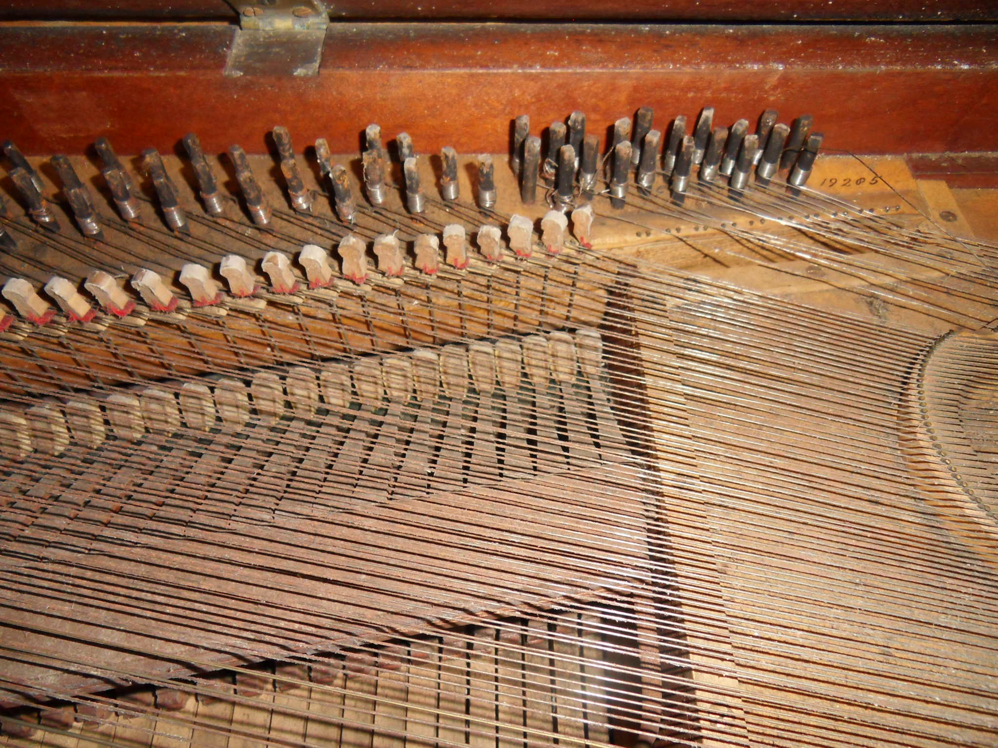 bentside lid and hinges c 1760 mahogany with unpolished