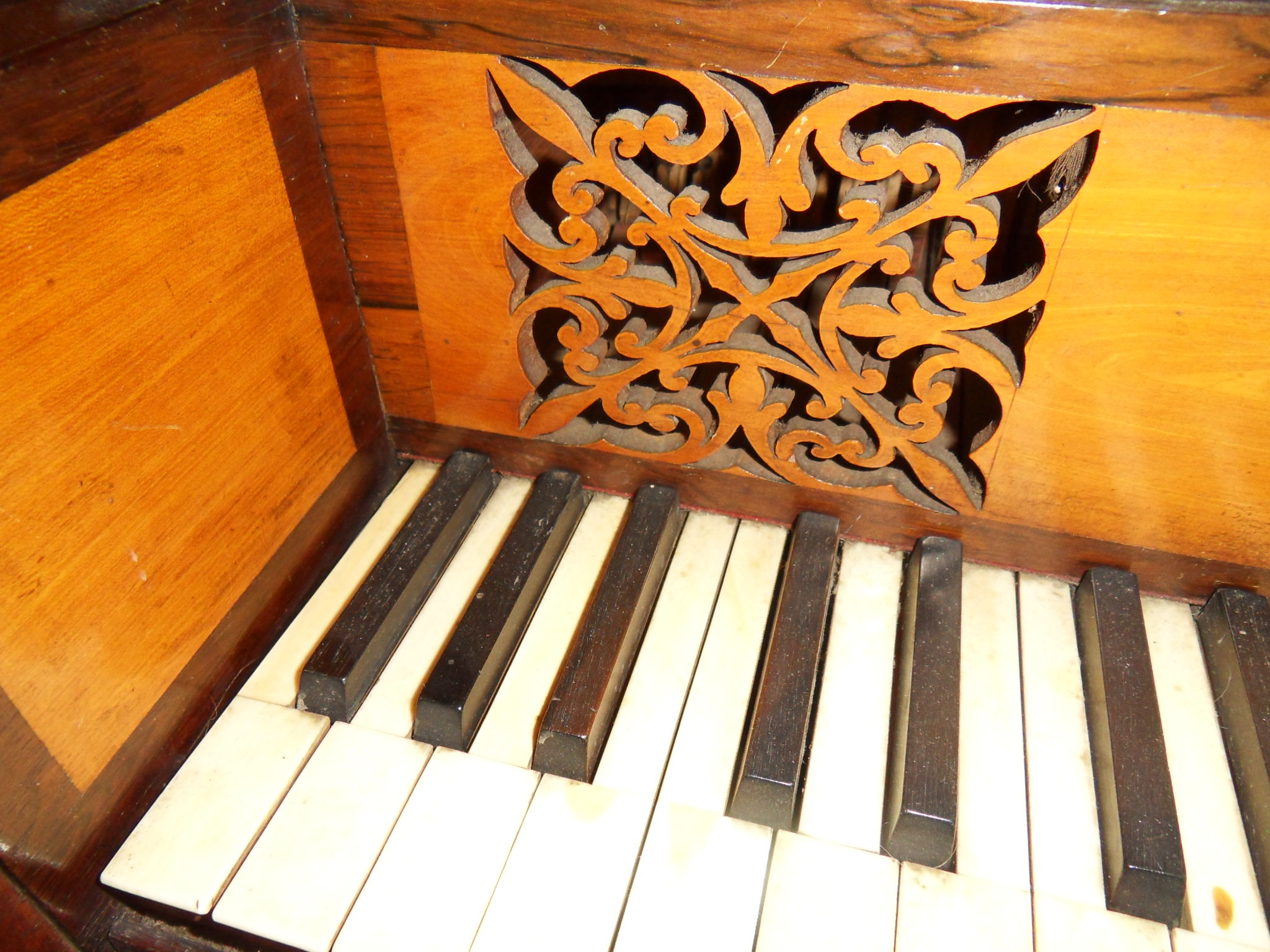bentside lid and hinges c 1760 mahogany with unpolished