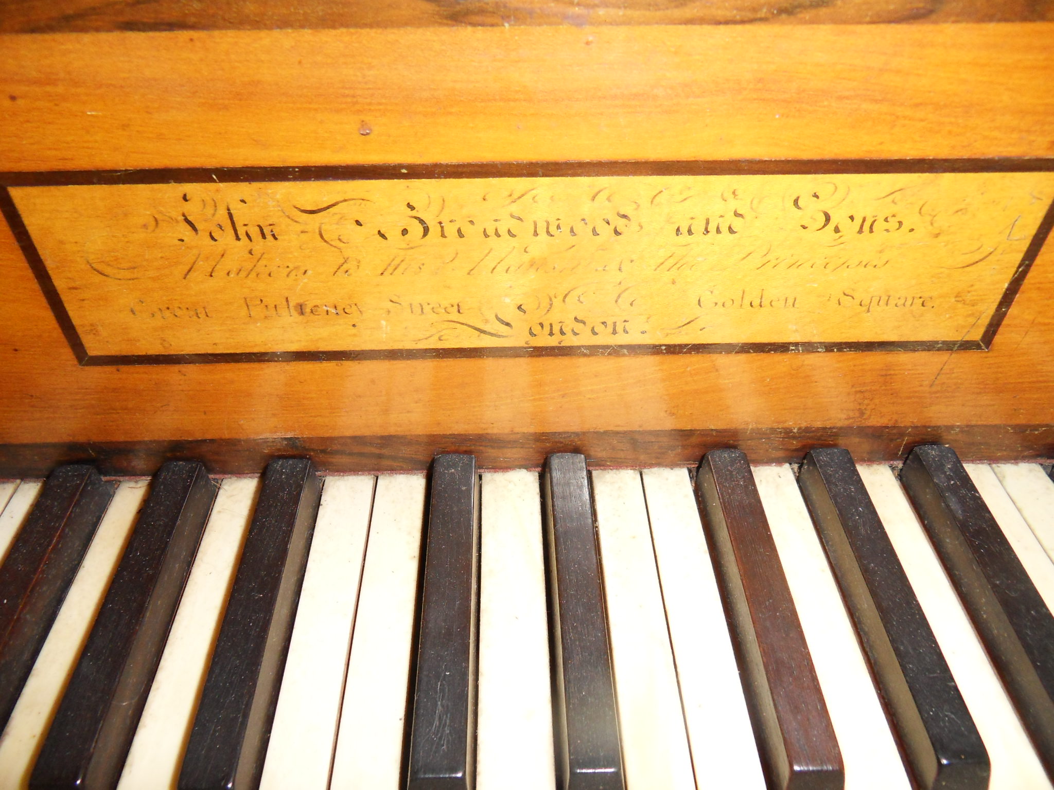 bentside lid and hinges c 1760 mahogany with unpolished