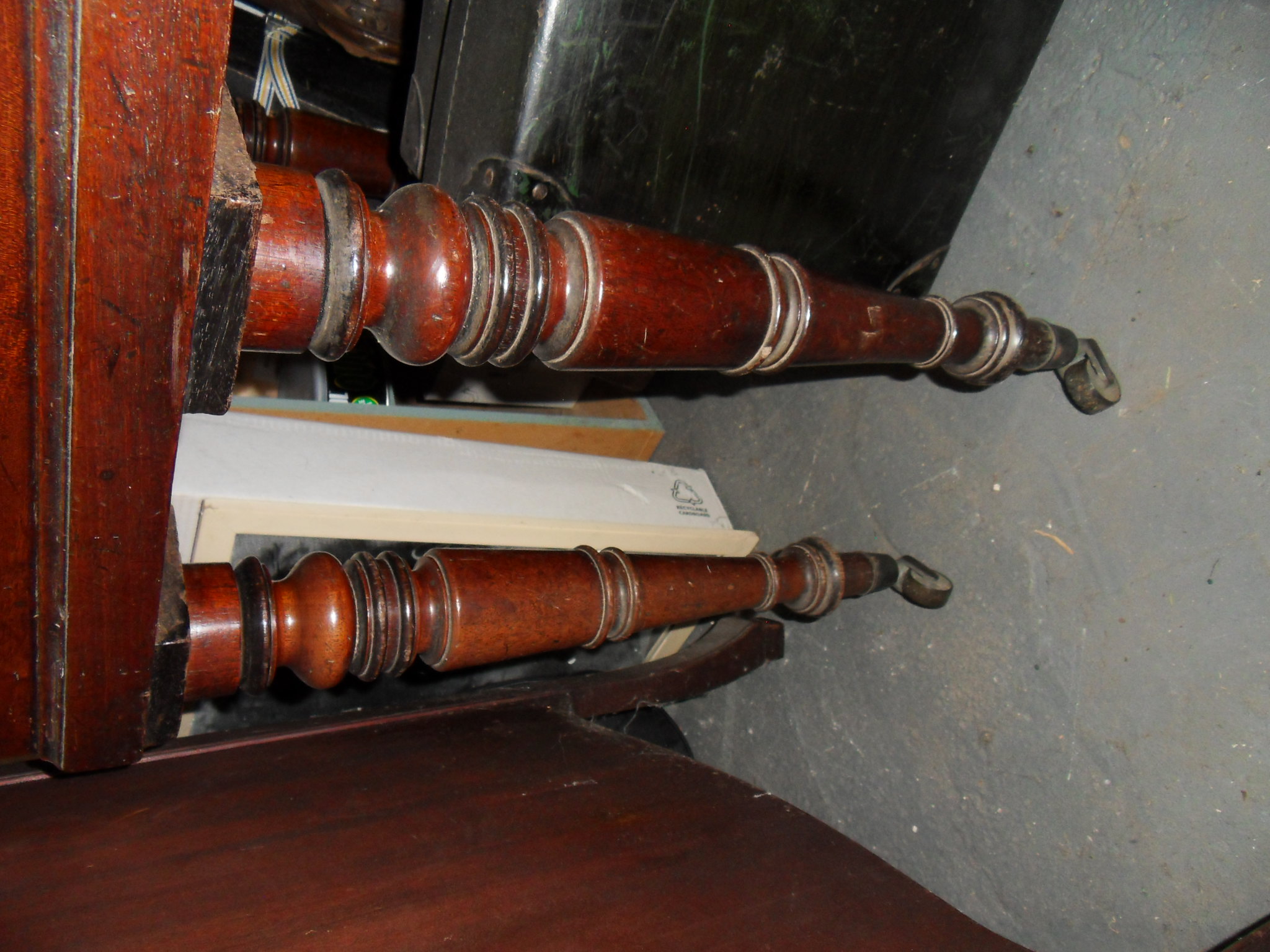 bentside lid and hinges c 1760 mahogany with unpolished