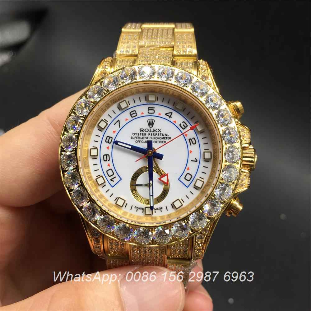 R115MH31, Rolex YM iced gold case 41mm diamondsPeterclock