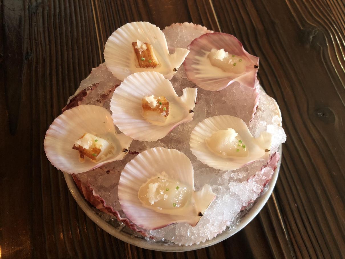 Diver scallops at The Willows Inn Peter Kang