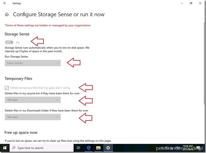 Configure storage sense via Windows 10 MDM All about Microsoft Intune