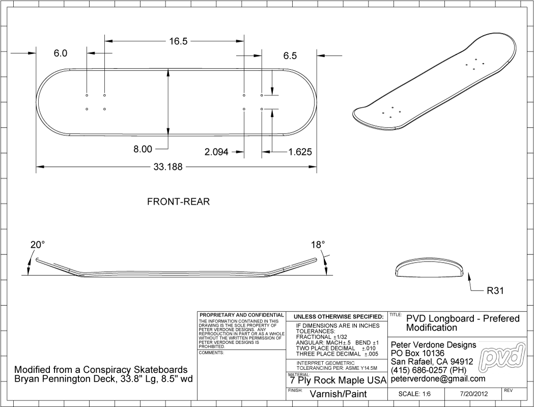When I talk about a longboard… Peter Verdone Designs