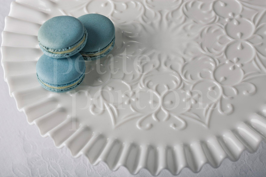 ruffled spanish lace cake stand petite portions
