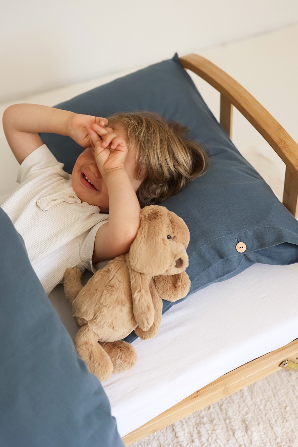 children pillow case organic cotton muslin bed linen Petit Picotin