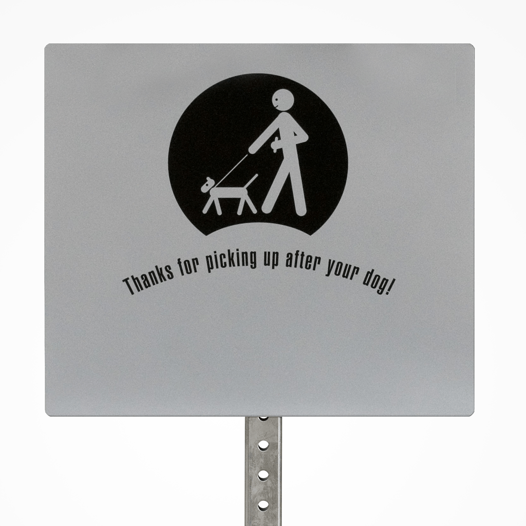 Modern Dog Pet Waste Station Sign Pet Pickups